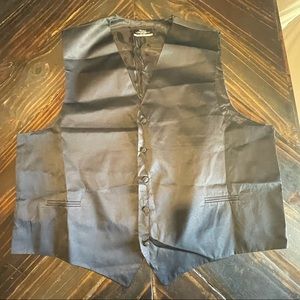 Mens black satin tuxedo vest